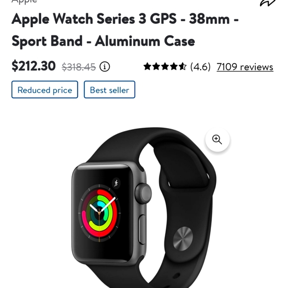 Apple Watch Series 3 w/GPS